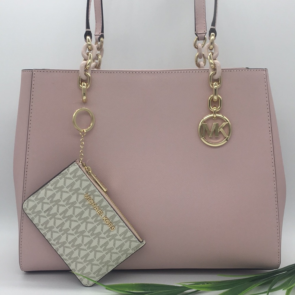 MICHAEL KORS SOFIA LG TOTE & SM TZ W ID SET - Picture 2 of 8
